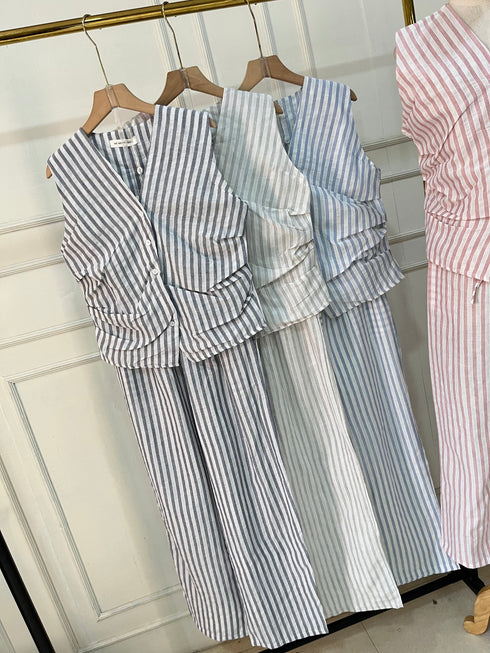 Summer Casual Stripes Co-Ord Sets